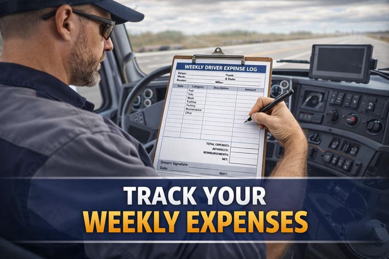 Weekly Driver Expense Log | Trucking Expense Tracker | Owner Operator ...