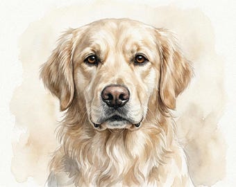 Custom Pet Portrait from Photo | Personalized Watercolor Dog or Cat Portrait | Digital Download
