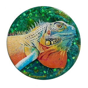 Iguana ornament, reptile ornament, lizard lover Christmas tree decor, reptile lover gift, herpetology art present