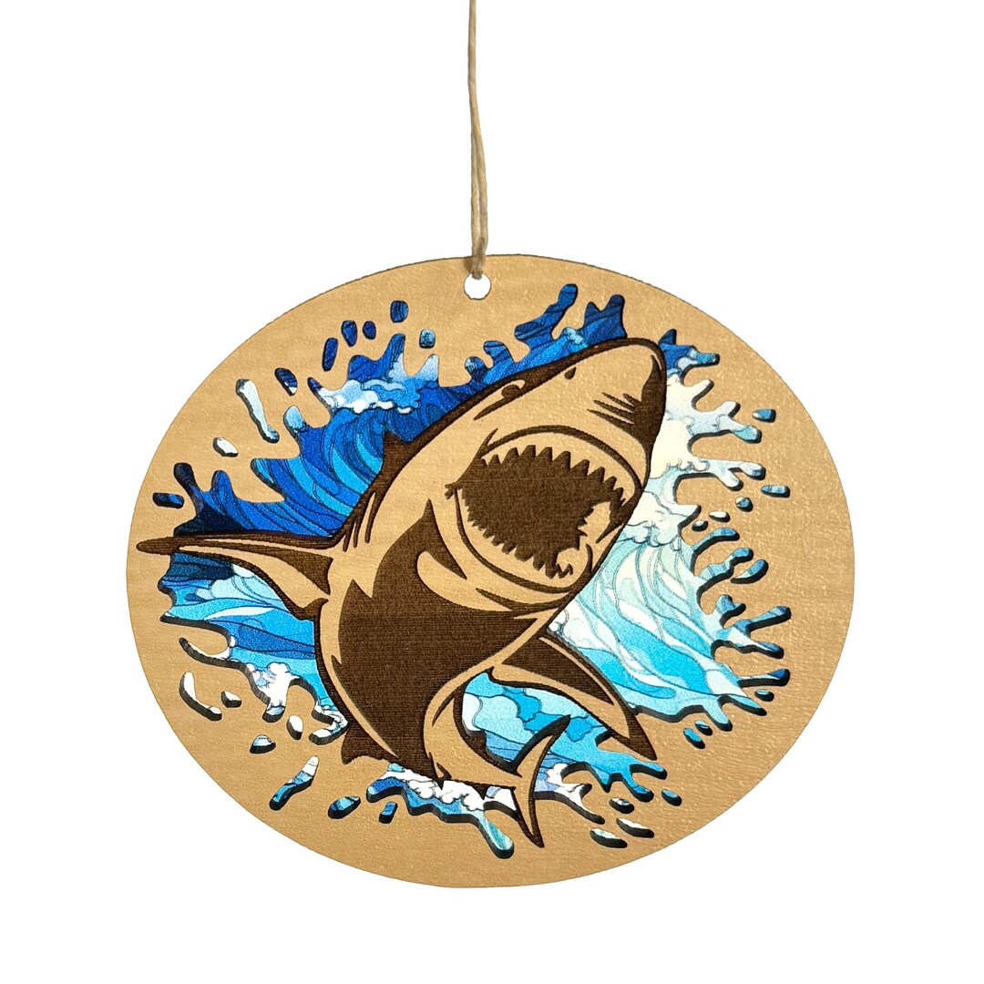Shark Ornament, Great White Ornament, Ocean Animal Ornament, Shark