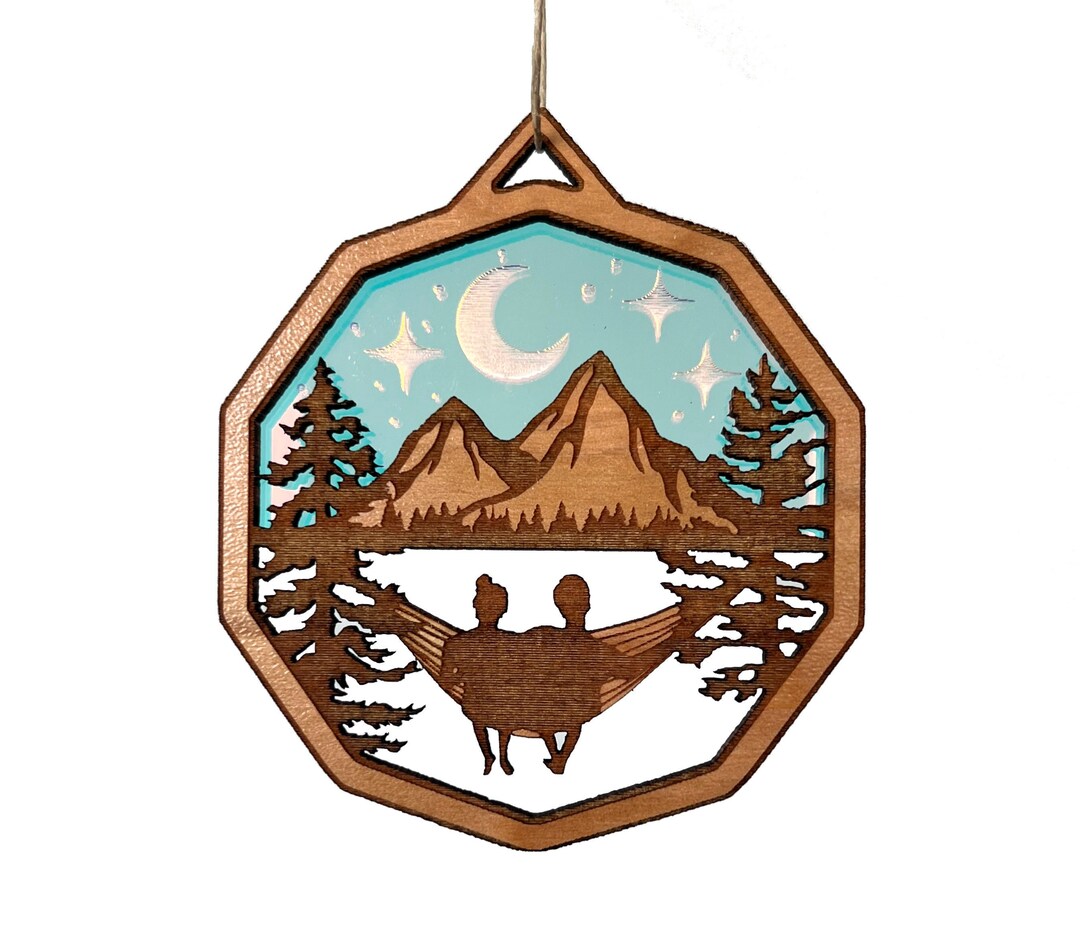 Couple in Hammock Ornament Stargazing Mr. and Mrs. Night Sky Etsy