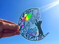 Cat suncatcher sticker window cling cat rainbow suncatcher window art for cat mom, kitten rainbow maker decal sun catcher gift for cat lover