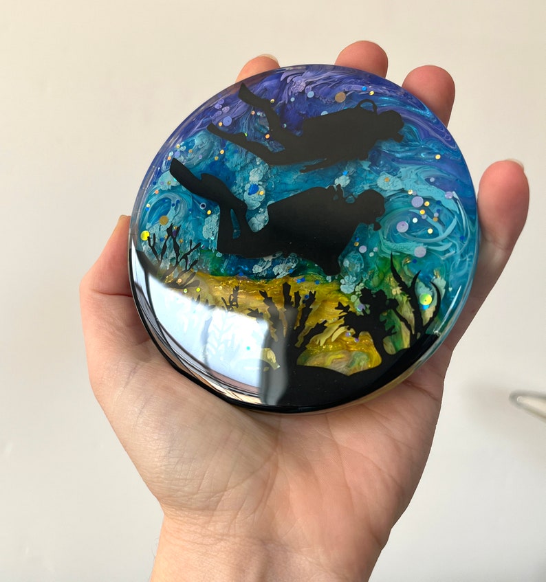 Scuba Diver Ornament Ocean Ornament Resin Ornament Etsy