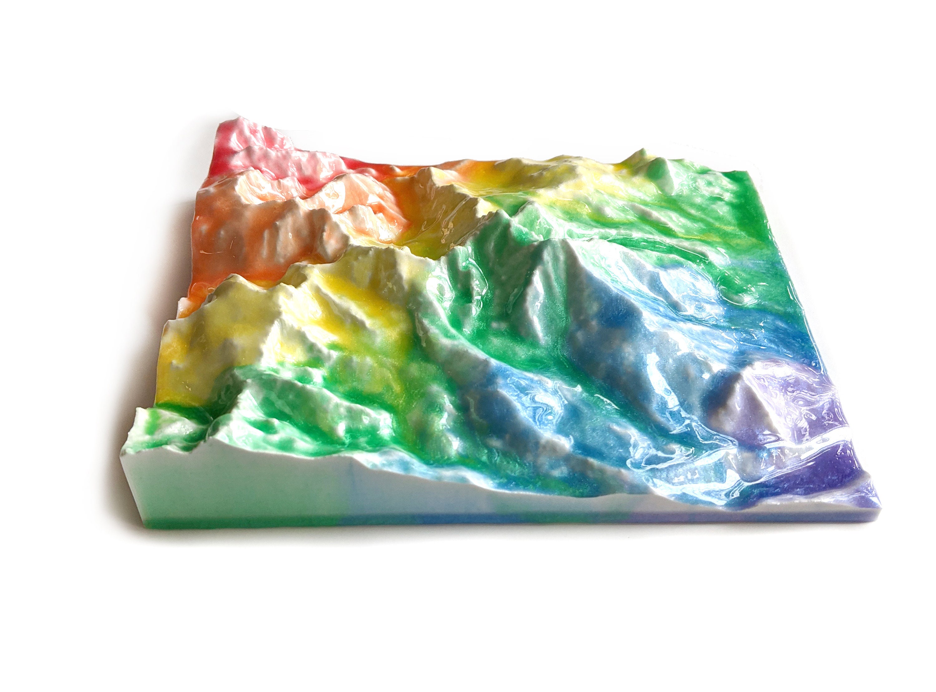 3d Printed Topographic Map Longs Peak Topographic Map Colorado Mountain 3D Printed Art | Etsy Uk