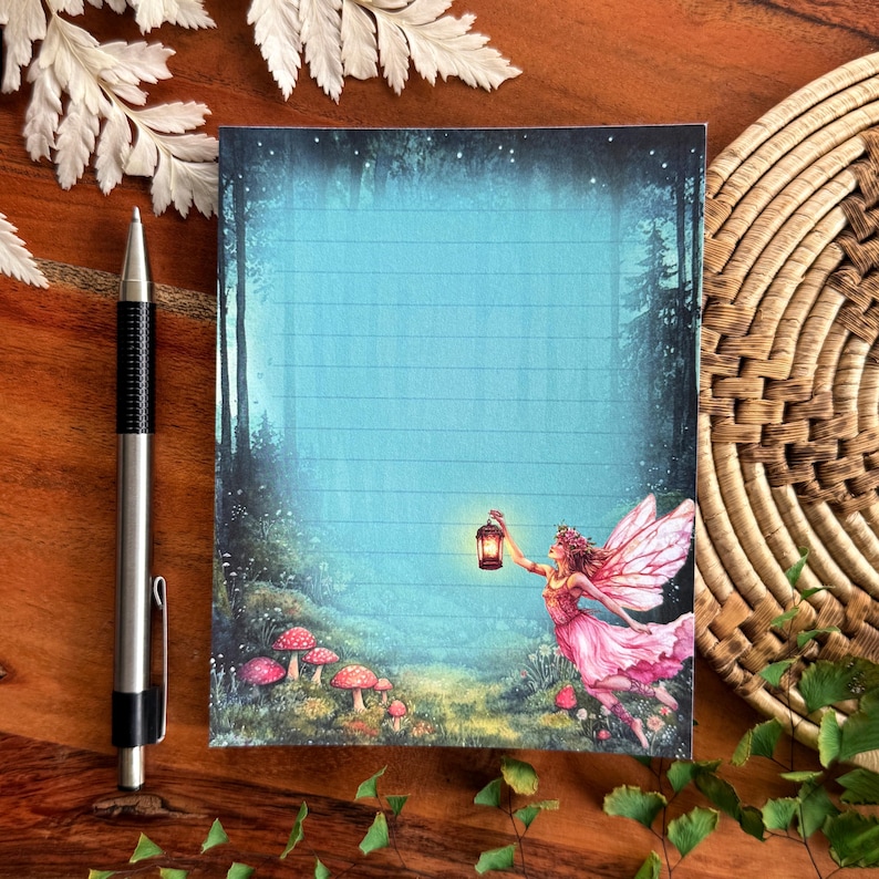 Fairy Notepad, Forest Stationery, Tear off Notepad, Small Memo Pad, 50 ...