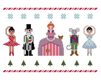 The Nutcracker Suite, Act II, Holiday cross stitch PATTERN, Christmas ballet