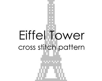 Eiffel Tower, Travel cross stitch PATTERN, Paris, France