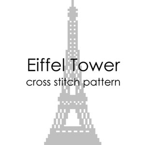 Eiffelturm, Reisekreuzstich-MUSTER, Paris, Frankreich