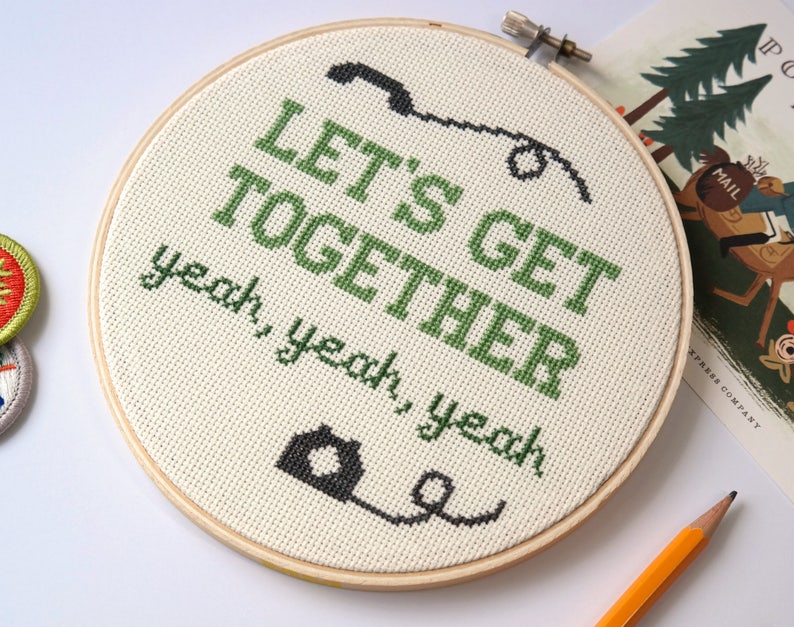 Modern cross stitch PATTERN, The Parent Trap, Let's Get Together image 3