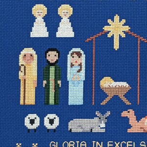 The Nativity, Holiday cross stitch PATTERN, Christmas, Birth of Christ image 5