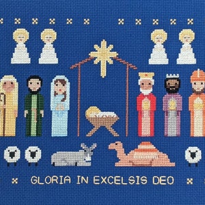 The Nativity, Holiday cross stitch PATTERN, Christmas, Birth of Christ image 2