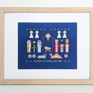 The Nativity, Holiday cross stitch PATTERN, Christmas, Birth of Christ image 9