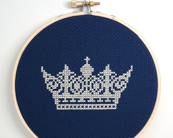 Royal Crown, Modern cross stitch PATTERN