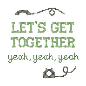 Modern cross stitch PATTERN, The Parent Trap, Let's Get Together image 2