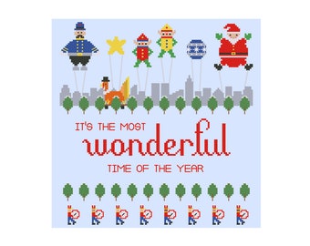 Holiday cross stitch PATTERN, Christmas, Thanksgiving, The Most Wonderful Time