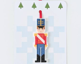 Nutcracker Soldier ornament, The Nutcracker Ballet, Holiday cross stitch, Christmas