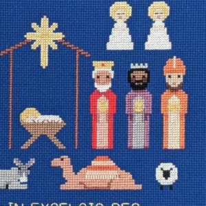 The Nativity, Holiday cross stitch PATTERN, Christmas, Birth of Christ image 6