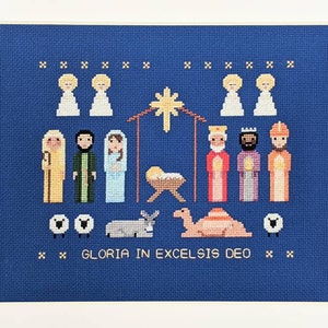 The Nativity, Holiday cross stitch PATTERN, Christmas, Birth of Christ image 3