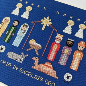 The Nativity, Holiday cross stitch PATTERN, Christmas, Birth of Christ image 8