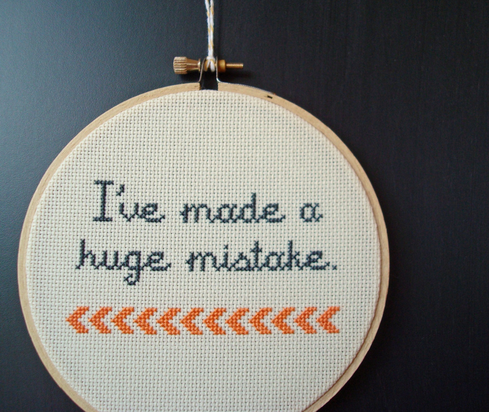 Arrested Development, Modern Cross Stitch PATTERN, Huge Mistake Quote ...