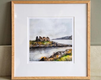 Rathlin Island – Watercolour Giclée Print – Framed Limited Edition
