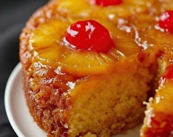 Receita clássica de bolo invertido de abacaxi – Sobremesa úmida e caramelizada (PDF)