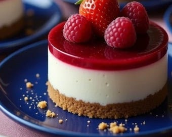 Receta de crema bávara de frutos rojos (PDF) – Pastel de mousse de frutos rojos – Postre festivo elegante – Descarga digital instantánea