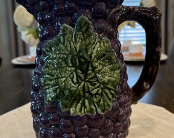 Vintage Jay Willfred for Andrea by Sadek Purple Grape Pitcher – Made in Portugal