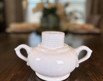 Vintage McCoy Pottery White Hurricane Lamp Base