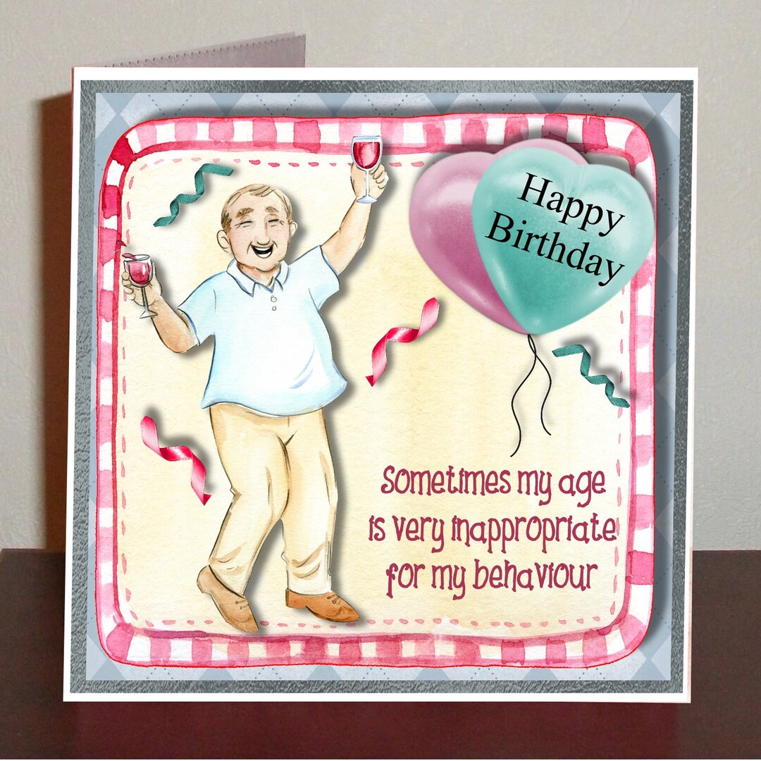 Funny Male Birthday Card for Older Male Relative or Friend. - Etsy ...