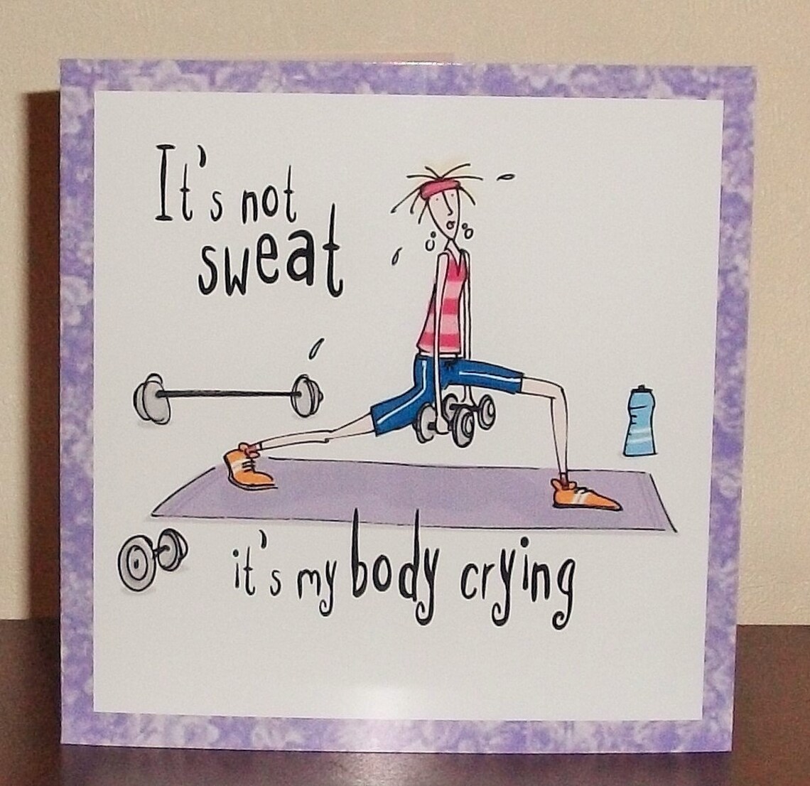 Funny female birthday card exercise birthday cardfunny Etsy