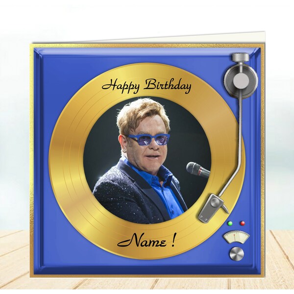 Elton John Birthday Card - Etsy