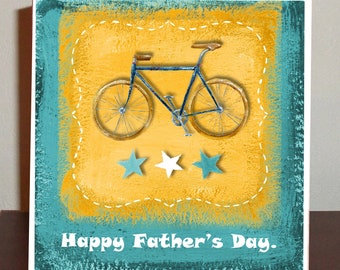 Father birthday card, Father's day card, birthday card for cyclist , male cycling card