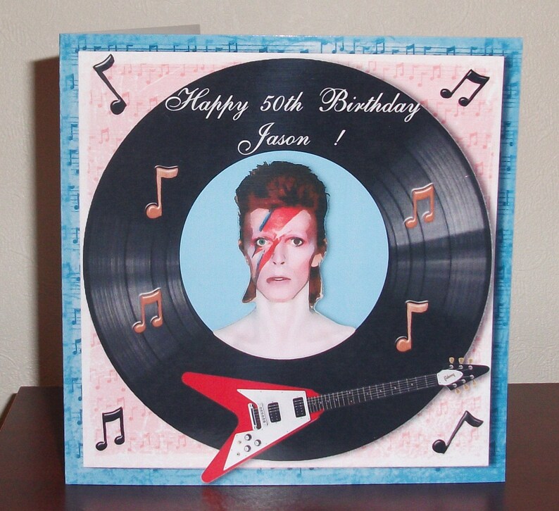 David Bowie Themed Birthday Card - Etsy UK