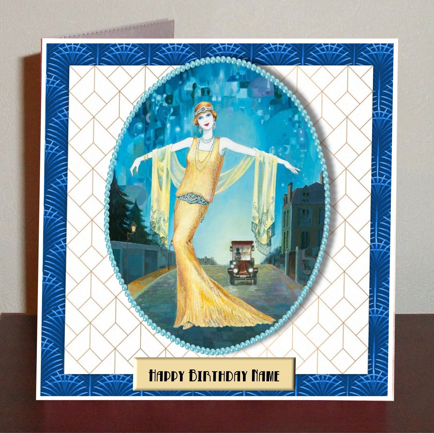 Art Deco Female Birthday Cards. Etsy UK