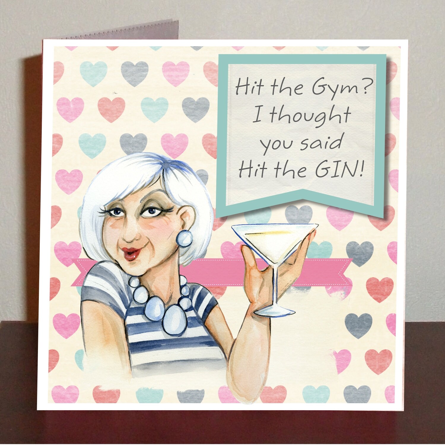 Award Winning 3D Birthday Card Gin Swilling Birthday Girl Award Winning 3D Birthday Card Gin Swilling Birthday Girl