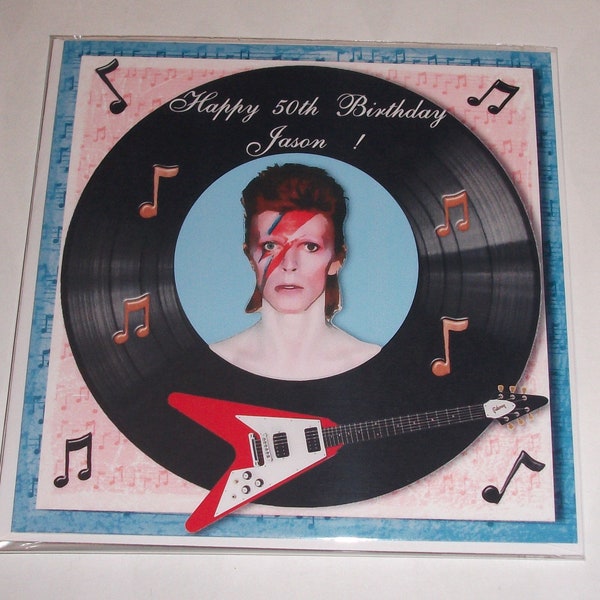 David Bowie themed birthday card