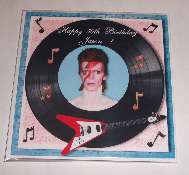 David Bowie Themed Birthday Card - Etsy UK