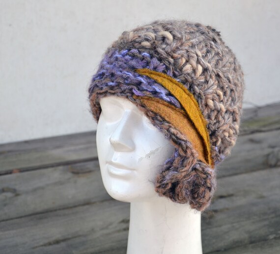 knit flapper hat