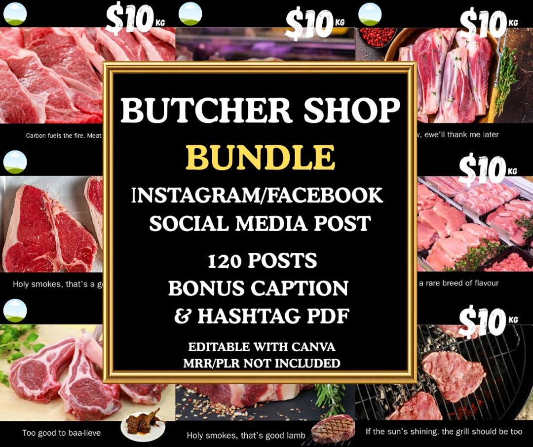 Butcher Shop Social Posts Bundle - Etsy