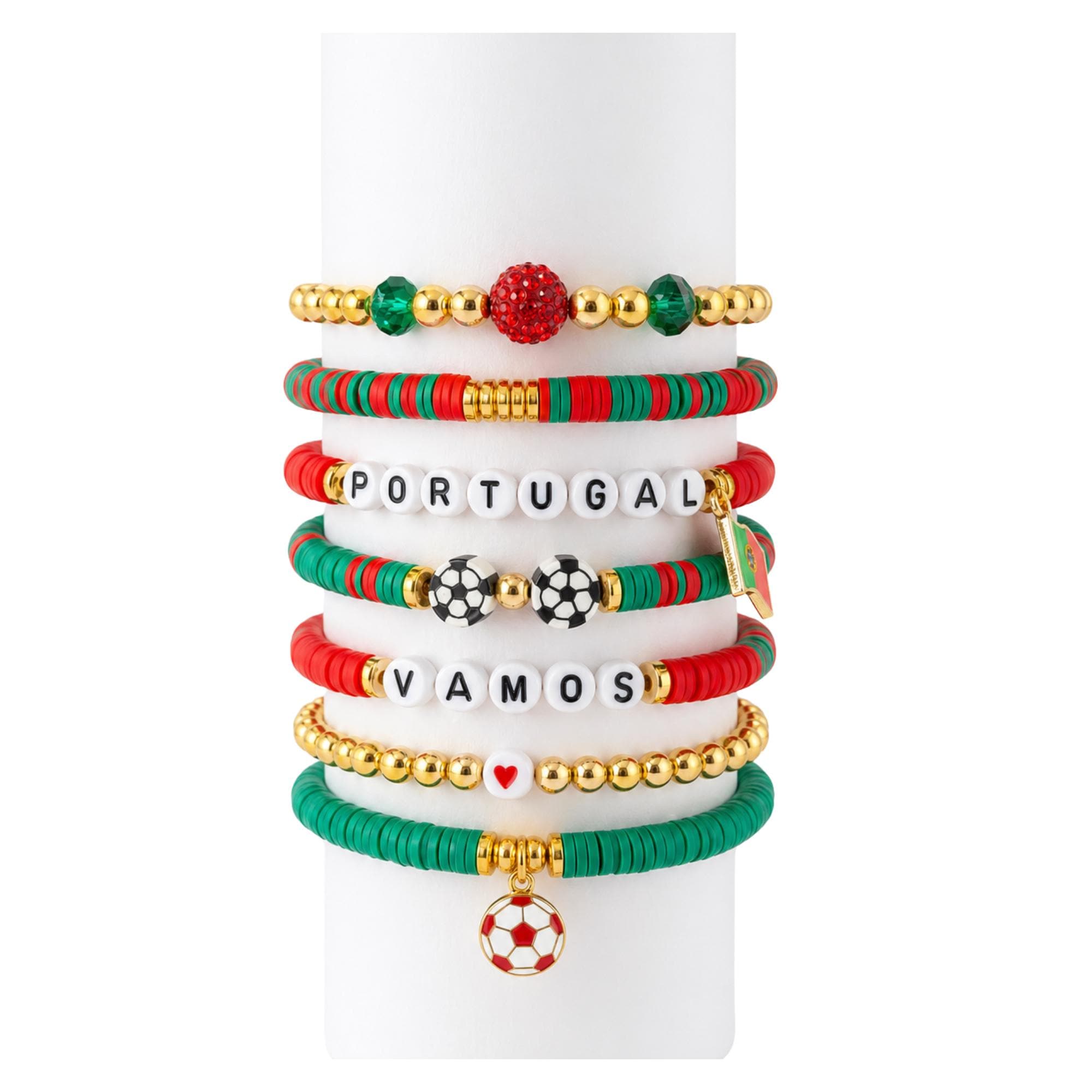 World Cup 2026 | Portugal Soccer Bracelet Stack Fan Gift Game Day