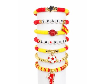 Spanien Fußball Armband-Stapel | Spanien Fußball Armbänder | WM 2026