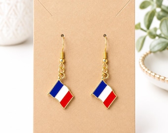 World Cup 2026 | France Flag Earrings Fan Gift Game Day Jewelry