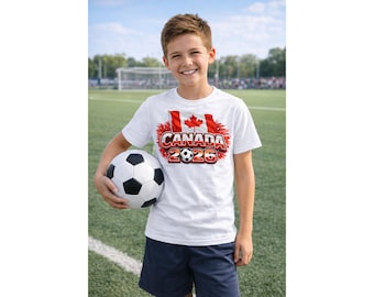 Kanada Fußball Fan T-Shirt 2026 WM Tee – Football Game Day Bekleidung