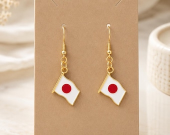 World Cup 2026 | Japan Flag Earrings Fan Gift Game Day Jewelry