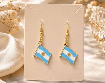World Cup 2026 | Argentina Flag Earrings Fan Gift Game Day Jewelry