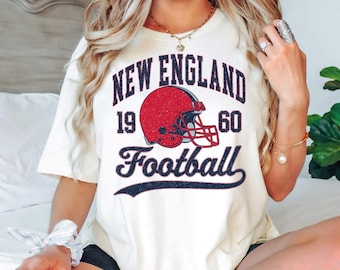 Vintage Style New England Comfort Colors Shirt, Retro Football Fan Tee CSP038