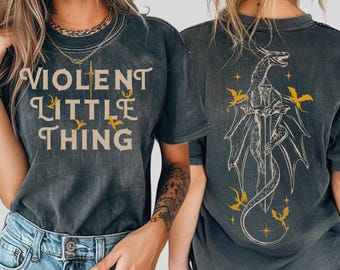 Violent Little Thing Shirt, Dragon Rider Tee, Comfort Colors Basgiath TshirtCSP099