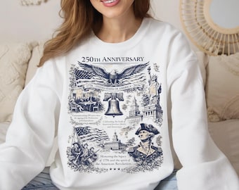 Sudadera con capucha del 250.º aniversario de EE. UU., suéter 250 años de América CSP119