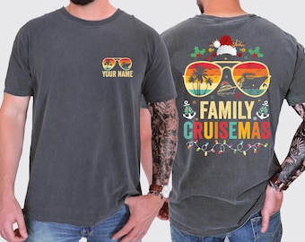 Custom Christmas Cruise Shirt, Personalized Matching Family Cruise Tee, Holiday Vacation Group Tees CSP412